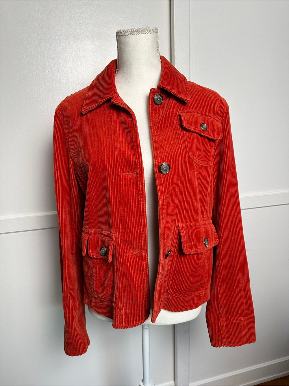 2000's American Living red/orange corduroy jacket